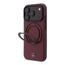 Apple iPhone 18 Pro Max Kılıf Mercedes Benz Orjinal Lisanslı M-safe Şarj Özellikli 360 Derece Dönebilen Standlı PU Metal Logolu Kapak - 1