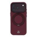 Apple iPhone 18 Pro Max Kılıf Mercedes Benz Orjinal Lisanslı M-safe Şarj Özellikli 360 Derece Dönebilen Standlı PU Metal Logolu Kapak - 2