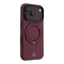 Apple iPhone 18 Pro Max Kılıf Mercedes Benz Orjinal Lisanslı M-safe Şarj Özellikli 360 Derece Dönebilen Standlı PU Metal Logolu Kapak - 3