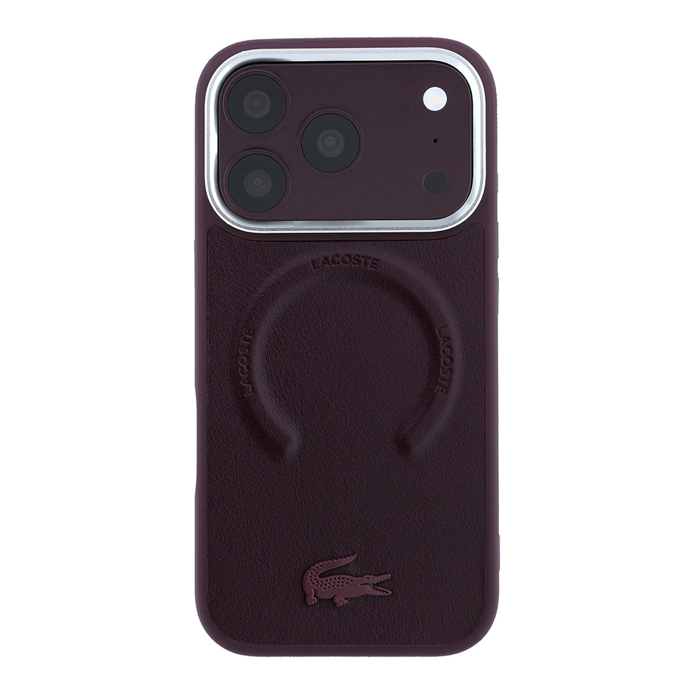 Apple iPhone 18 Pro Kılıf Lacoste Orjinal Lisanslı M-safe Şarj Özellikli Lenglen Icon Metal Logolu Kapak - 2