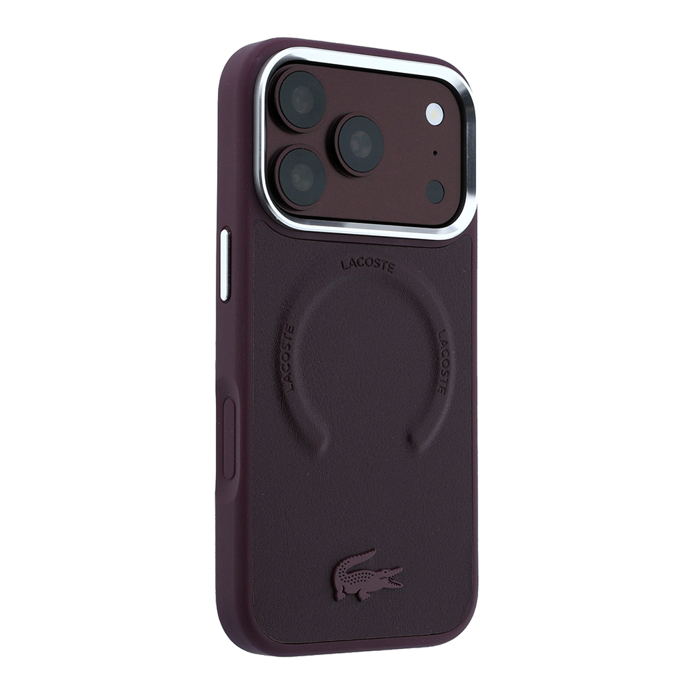 Apple iPhone 18 Pro Max Kılıf Lacoste Orjinal Lisanslı M-safe Şarj Özellikli Lenglen Icon Metal Logolu Kapak - 3