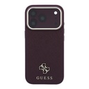 Apple iPhone 18 Pro Kılıf Guess Orjinal Lisanslı M-safe Şarj Özellikli Klasik Yazı ve 4G Logolu PU Deri Saffiano Kapak - 2