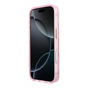 Apple iPhone 18 Pro Kılıf Guess Orjinal Lisanslı M-safe Şarj Özellikli Gül Desenli Simli Yazı Logolu Kapak - 4