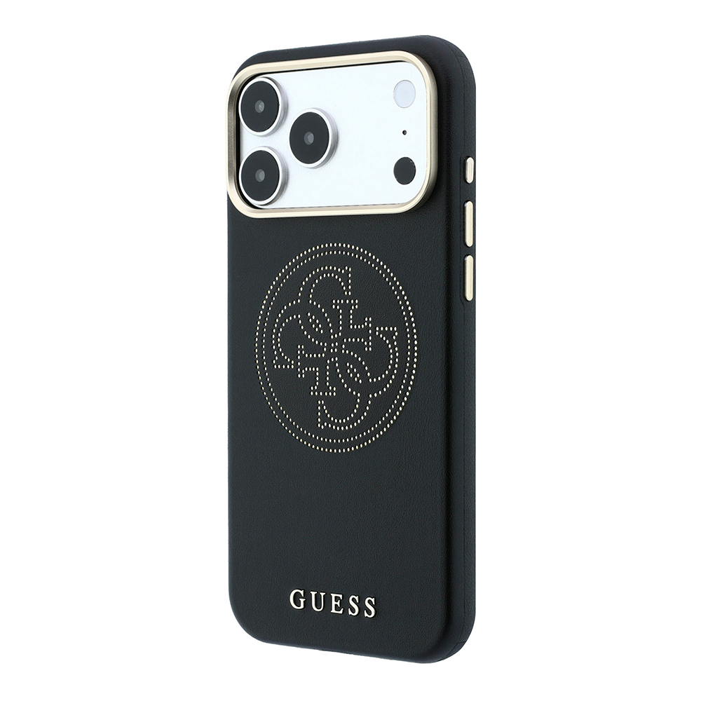 Apple iPhone 18 Pro Kılıf Guess Orjinal Lisanslı M-safe Şarj Özellikli PU Delikli 4G ve Yazı Logolu Kapak - 1