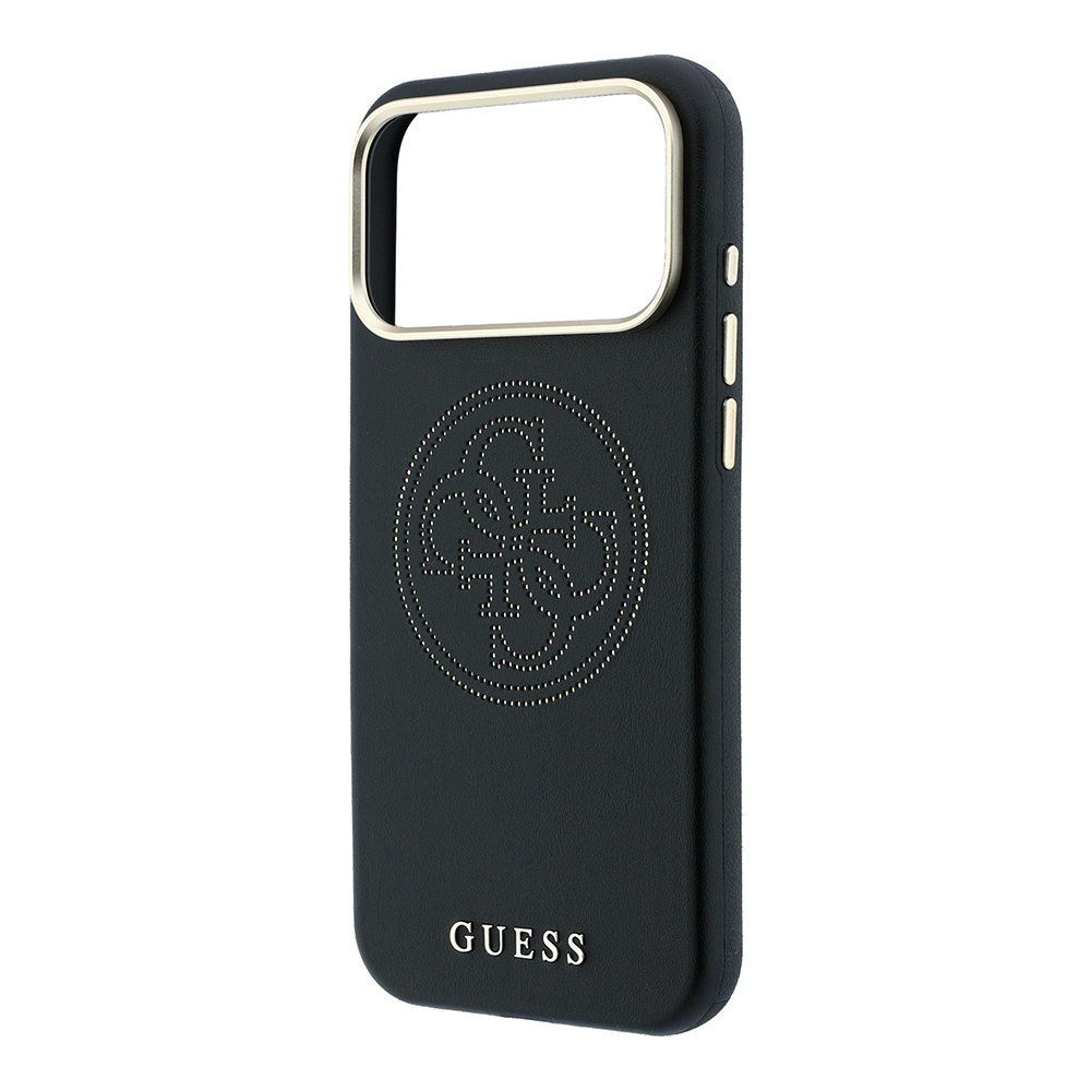 Apple iPhone 18 Pro Kılıf Guess Orjinal Lisanslı M-safe Şarj Özellikli PU Delikli 4G ve Yazı Logolu Kapak - 5