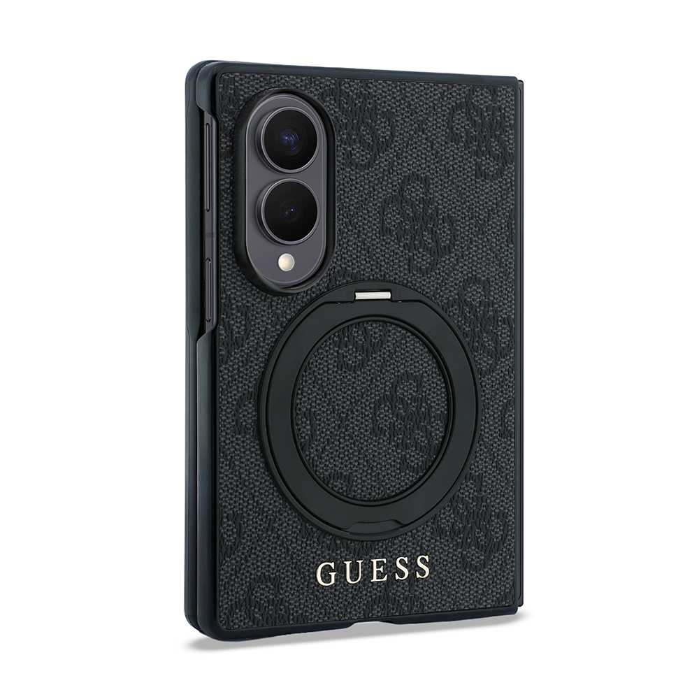 Galaxy Z Fold 8 Kılıf Guess Orjinal Lisanslı M-safe Şarj Özellikli 360 Derece Dönebilen Standlı PU Metal Logolu Kapak - 3