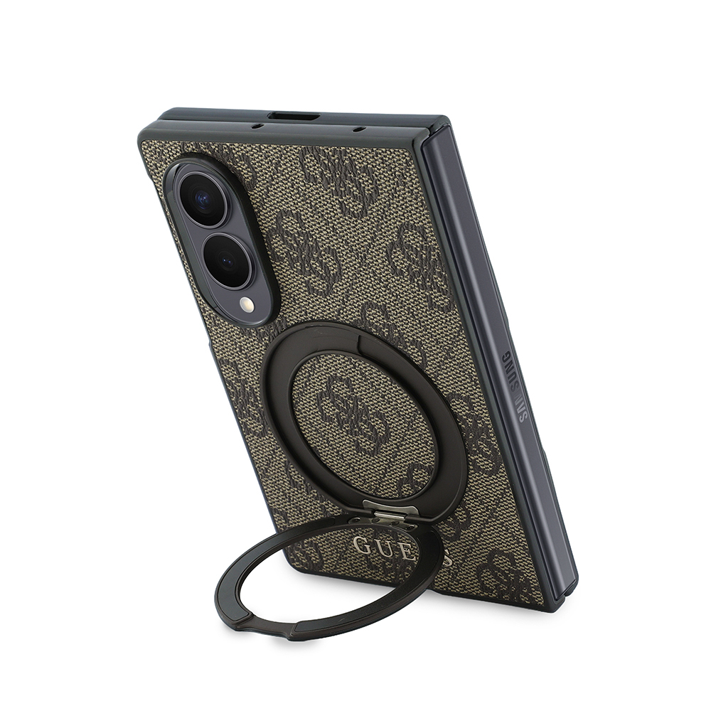 Galaxy Z Fold 8 Kılıf Guess Orjinal Lisanslı M-safe Şarj Özellikli 360 Derece Dönebilen Standlı PU Metal Logolu Kapak - 2