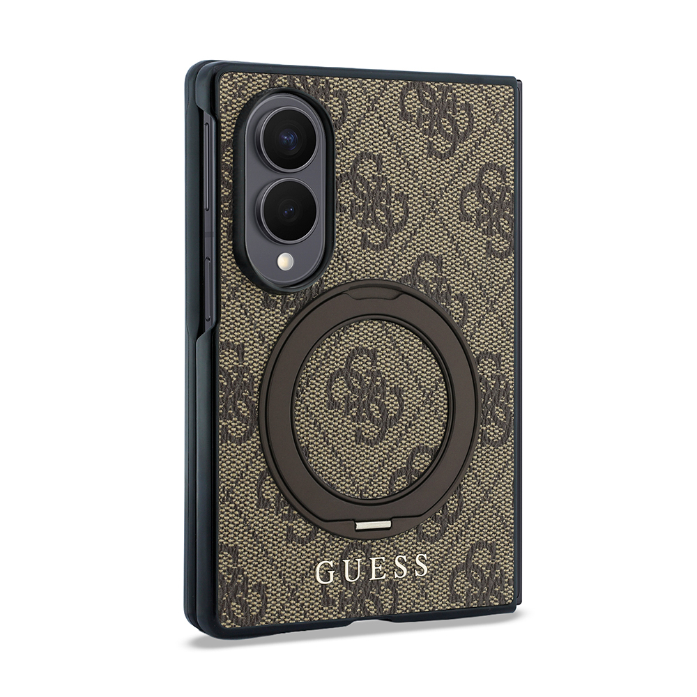 Galaxy Z Fold 8 Kılıf Guess Orjinal Lisanslı M-safe Şarj Özellikli 360 Derece Dönebilen Standlı PU Metal Logolu Kapak - 3