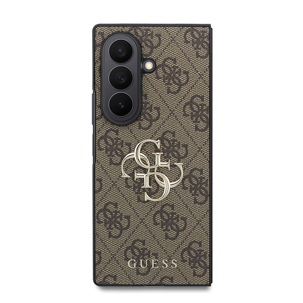 Galaxy Z Fold 8 Ultra Kılıf Guess Orjinal Lisanslı M-safe Şarj Özellikli PU Deri 4G Desenli Yazı Logolu Kapak - 1