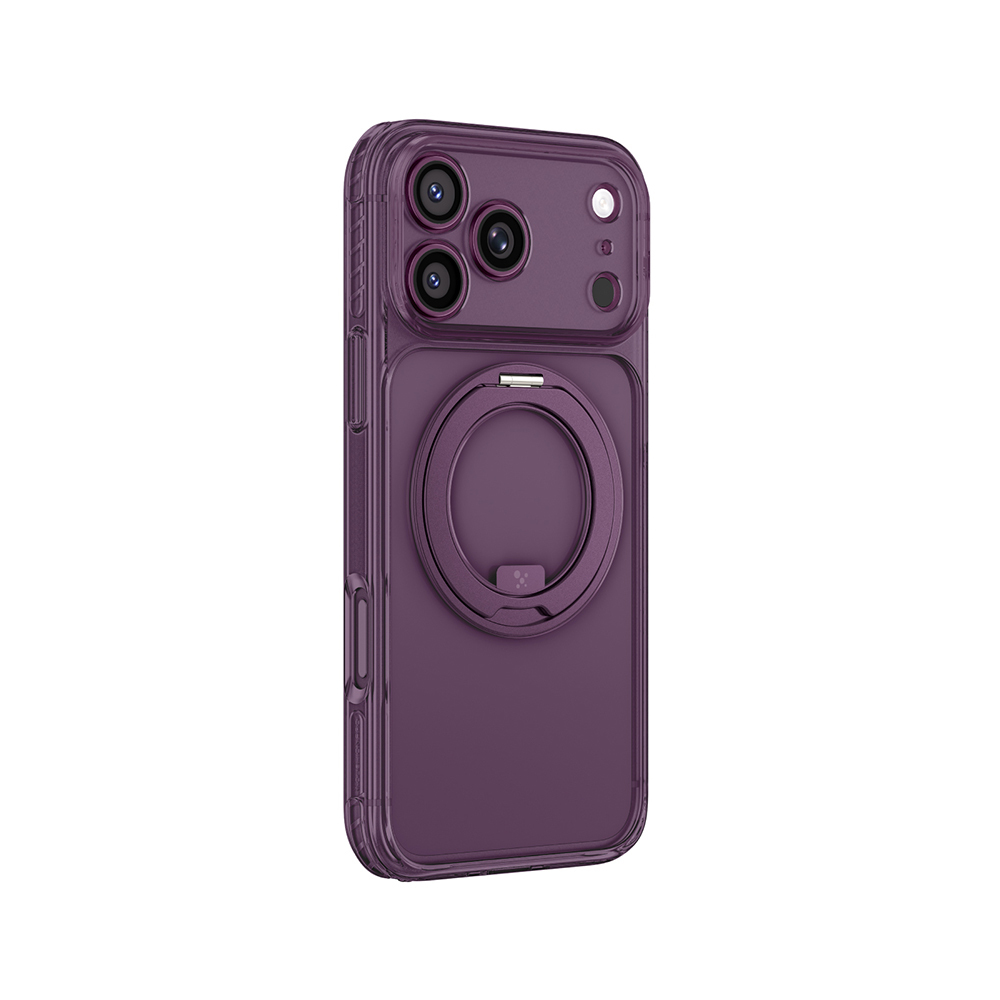Apple iPhone 18 Pro Max Kılıf M-Safe Şarj Özellikli Airbag Tasarımlı Standlı Lens Korumalı AmazingThing Titan Pro MagSpin Kapak - 3