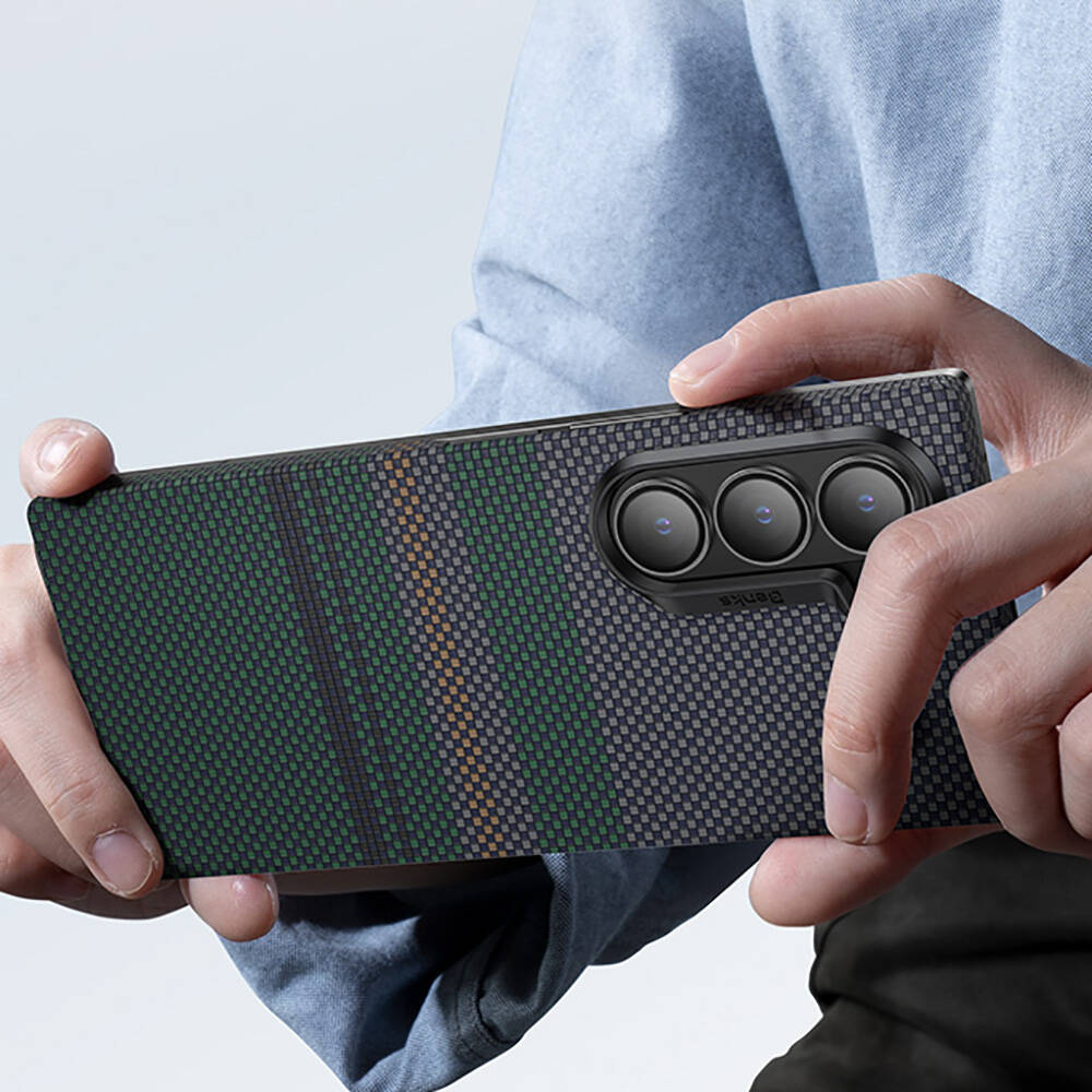 Samsung Galaxy Z Fold 6 Uyumlu Kılıf Karbon Fiber Tasarımlı Benks Aurora ArmorAir Kevlar Kapak - 6