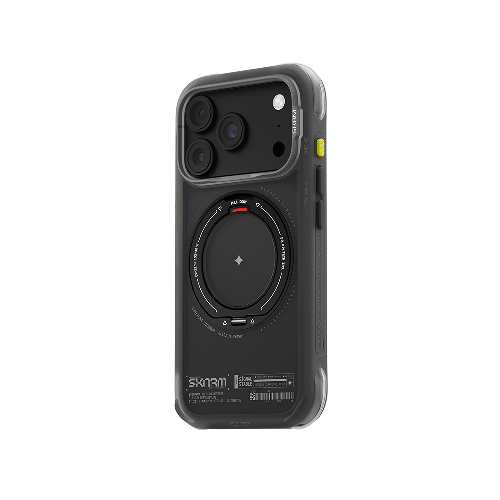 Apple iPhone 18 Pro Kılıf M-Safe Şarj Özellikli Airbag Tasarımlı Standlı Skinarma Atlas Kapak - 3