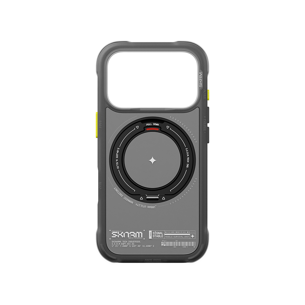 Apple iPhone 18 Pro Kılıf M-Safe Şarj Özellikli Airbag Tasarımlı Standlı Skinarma Atlas Kapak - 5