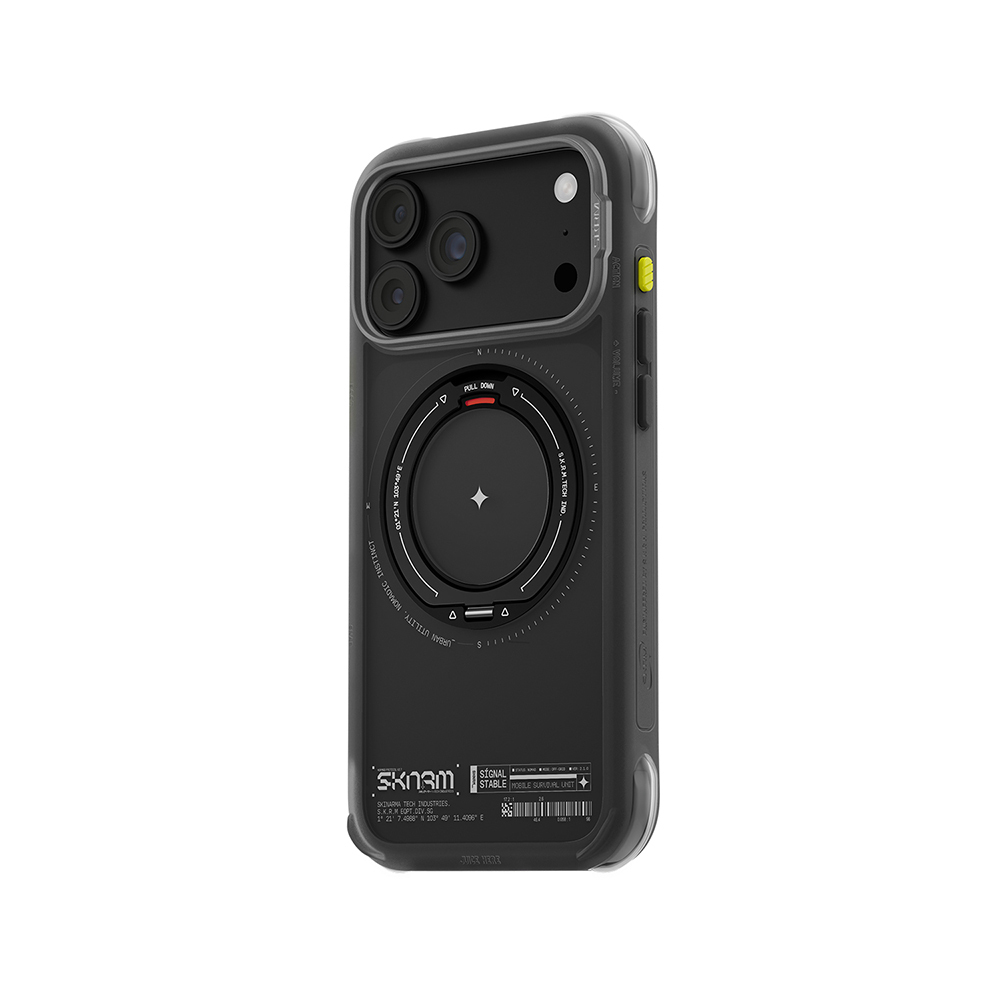 Apple iPhone 18 Pro Kılıf M-Safe Şarj Özellikli Airbag Tasarımlı Standlı Skinarma Atlas Kapak - 6