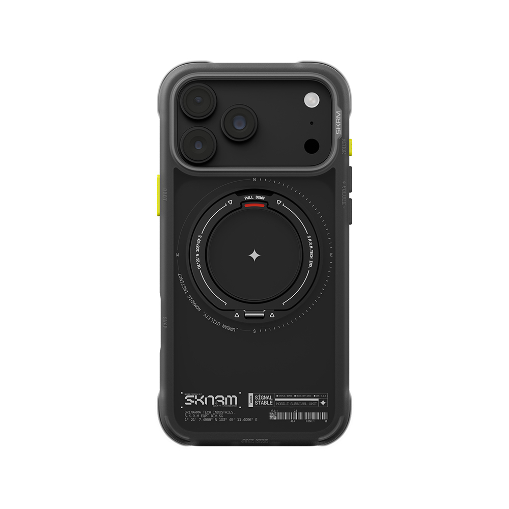 Apple iPhone 18 Pro Kılıf M-Safe Şarj Özellikli Airbag Tasarımlı Standlı Skinarma Atlas Kapak - 7