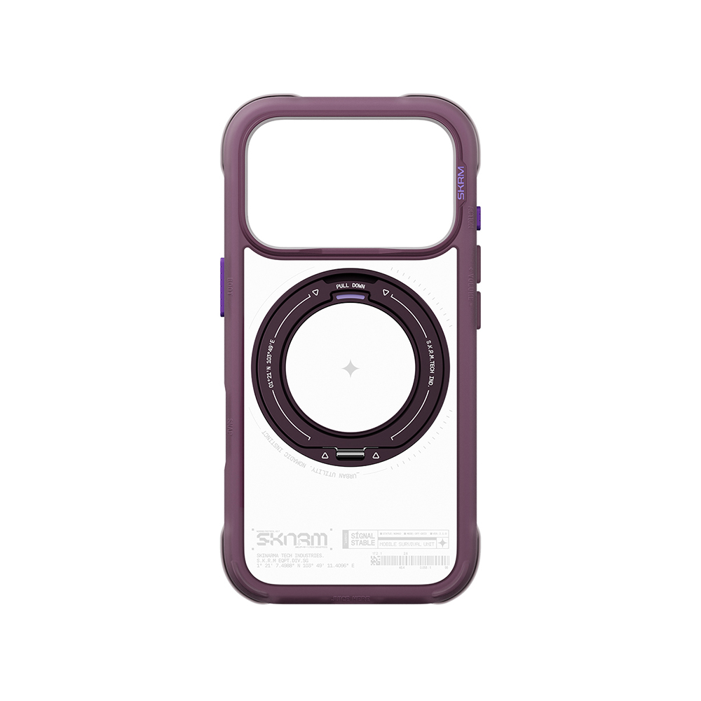 Apple iPhone 18 Pro Max Kılıf M-Safe Şarj Özellikli Airbag Tasarımlı Standlı Skinarma Atlas Kapak - 5