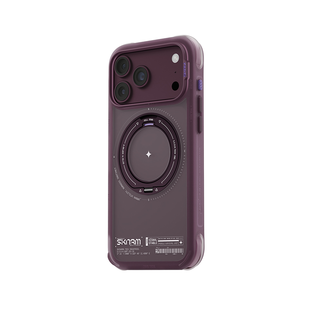 Apple iPhone 18 Pro Max Kılıf M-Safe Şarj Özellikli Airbag Tasarımlı Standlı Skinarma Atlas Kapak - 7