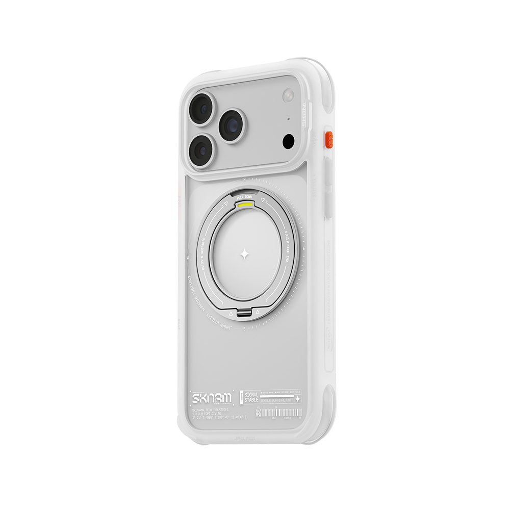 Apple iPhone 18 Pro Max Kılıf M-Safe Şarj Özellikli Airbag Tasarımlı Standlı Skinarma Atlas Kapak - 1