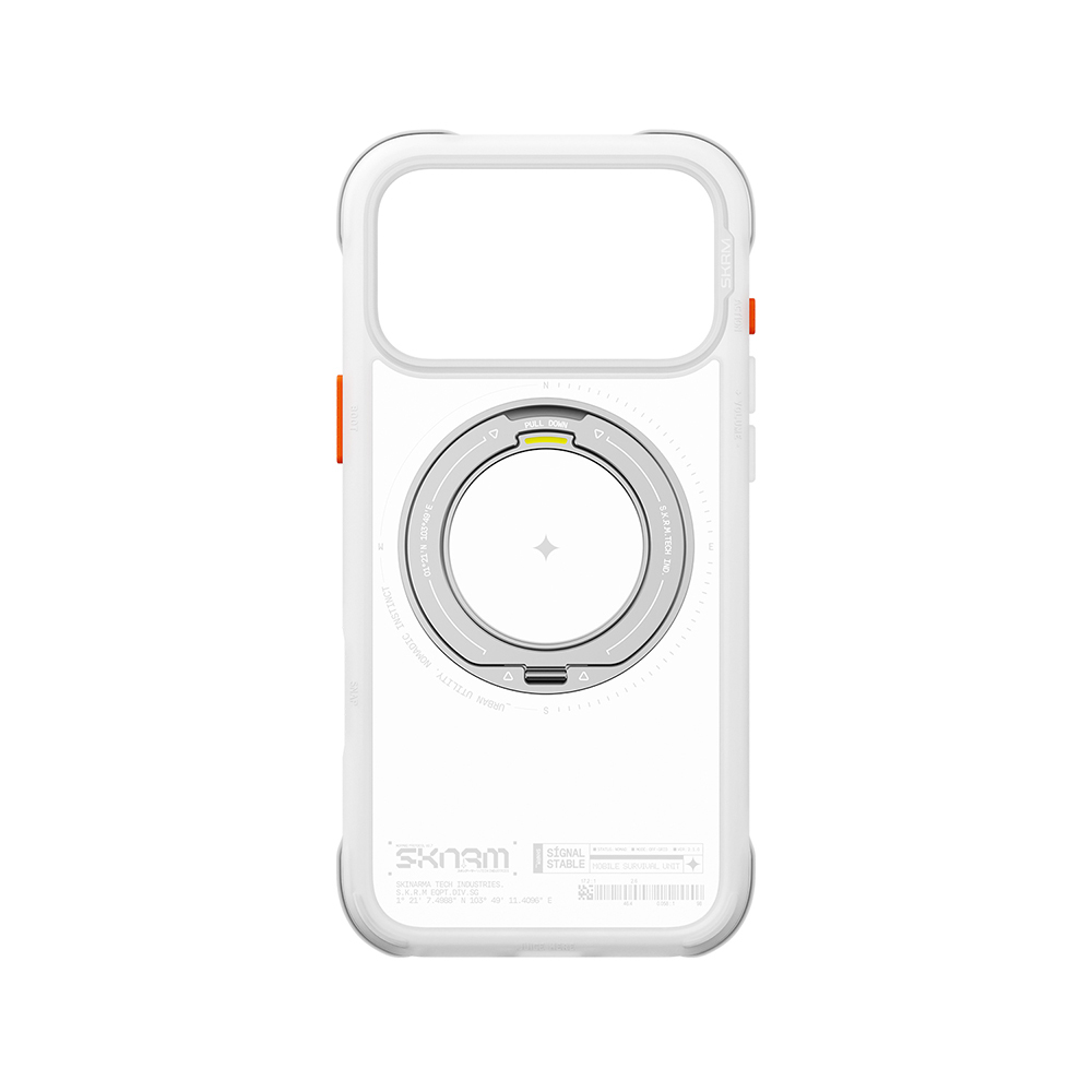 Apple iPhone 18 Pro Max Kılıf M-Safe Şarj Özellikli Airbag Tasarımlı Standlı Skinarma Atlas Kapak - 3