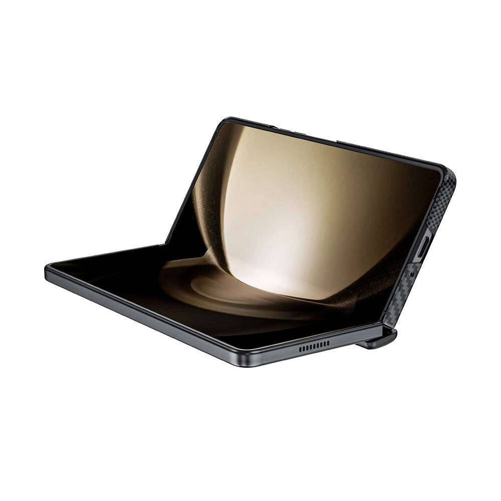 Samsung Galaxy Z Fold 6 Uyumlu Kılıf Magsafe Şarj Özellikli Karbon Fiber Benks Montage ArmorAir Kevlar Kapak - 2