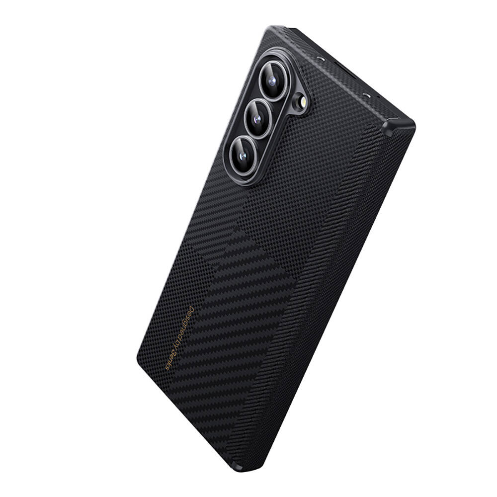 Samsung Galaxy Z Fold 6 Uyumlu Kılıf Magsafe Şarj Özellikli Karbon Fiber Benks Montage ArmorAir Kevlar Kapak - 11