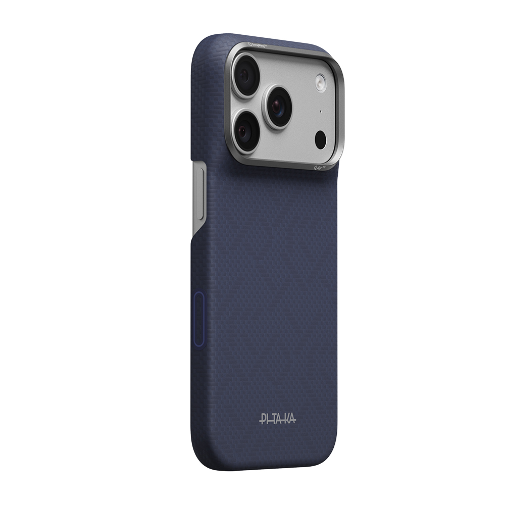 Apple iPhone 18 Pro Max Kılıf M-safe Şarj Özellikli Aramid Karbon Fiber Pitaka Weaving Serisi Kapak - 1