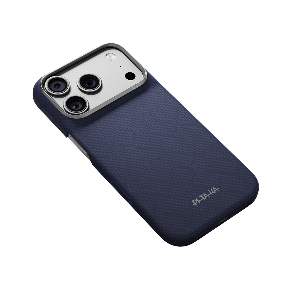 Apple iPhone 18 Pro Max Kılıf M-safe Şarj Özellikli Aramid Karbon Fiber Pitaka Weaving Serisi Kapak - 2