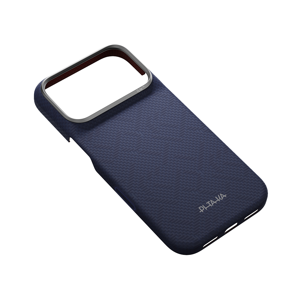 Apple iPhone 18 Pro Max Kılıf M-safe Şarj Özellikli Aramid Karbon Fiber Pitaka Weaving Serisi Kapak - 4