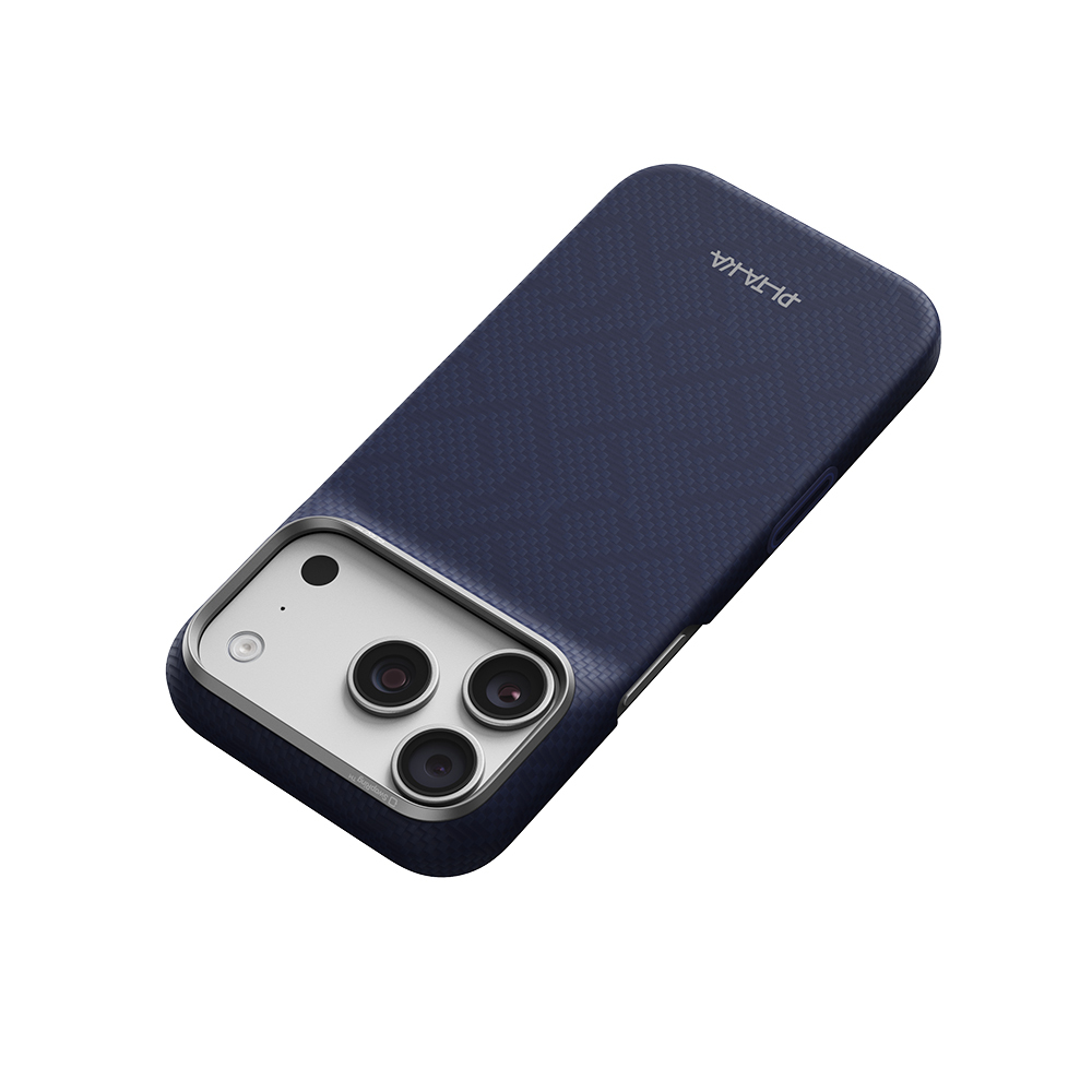 Apple iPhone 18 Pro Max Kılıf M-safe Şarj Özellikli Aramid Karbon Fiber Pitaka Weaving Serisi Kapak - 6