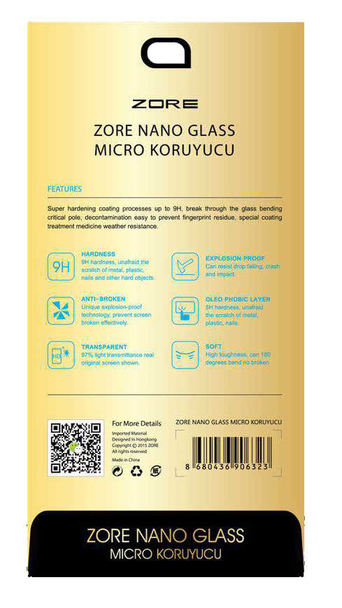 Huawei P Smart Uyumlu Zore Nano Micro Temperli Ekran Koruyucu - 1