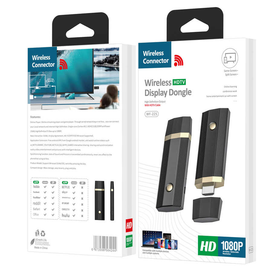Zore WF-225 Kablosuz HDMI Ses ve Görüntü Aktarıcı - 1