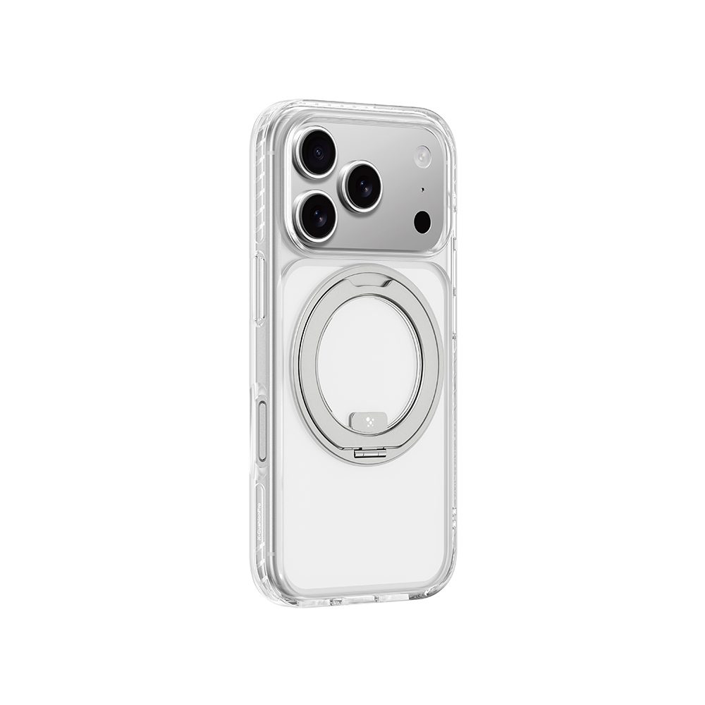 Apple iPhone 17 Pro Uyumlu Kılıf M-Safe Şarj Özellikli Airbag Tasarımlı Standlı AmazingThing Titan Pro MagSpin Kapak - 12