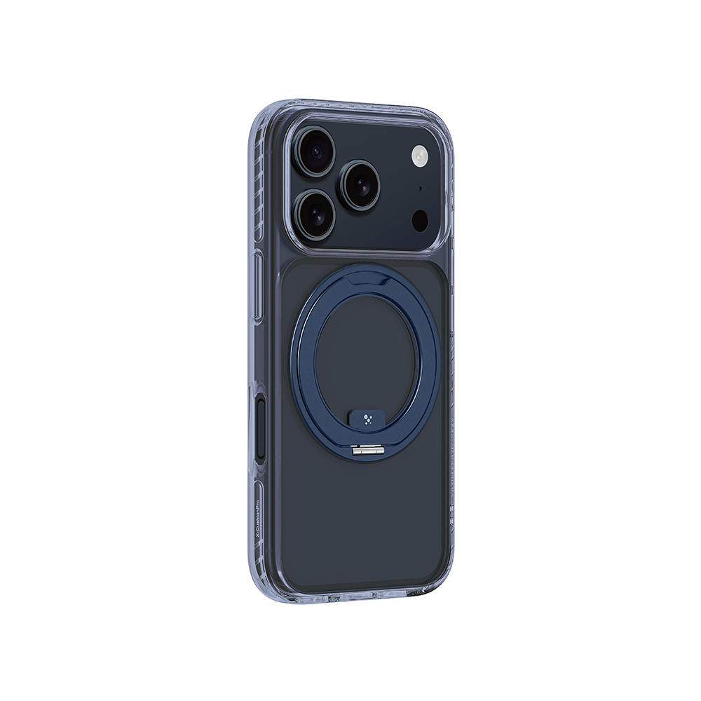 Apple iPhone 17 Pro Uyumlu Kılıf M-Safe Şarj Özellikli Airbag Tasarımlı Standlı AmazingThing Titan Pro MagSpin Kapak - 17