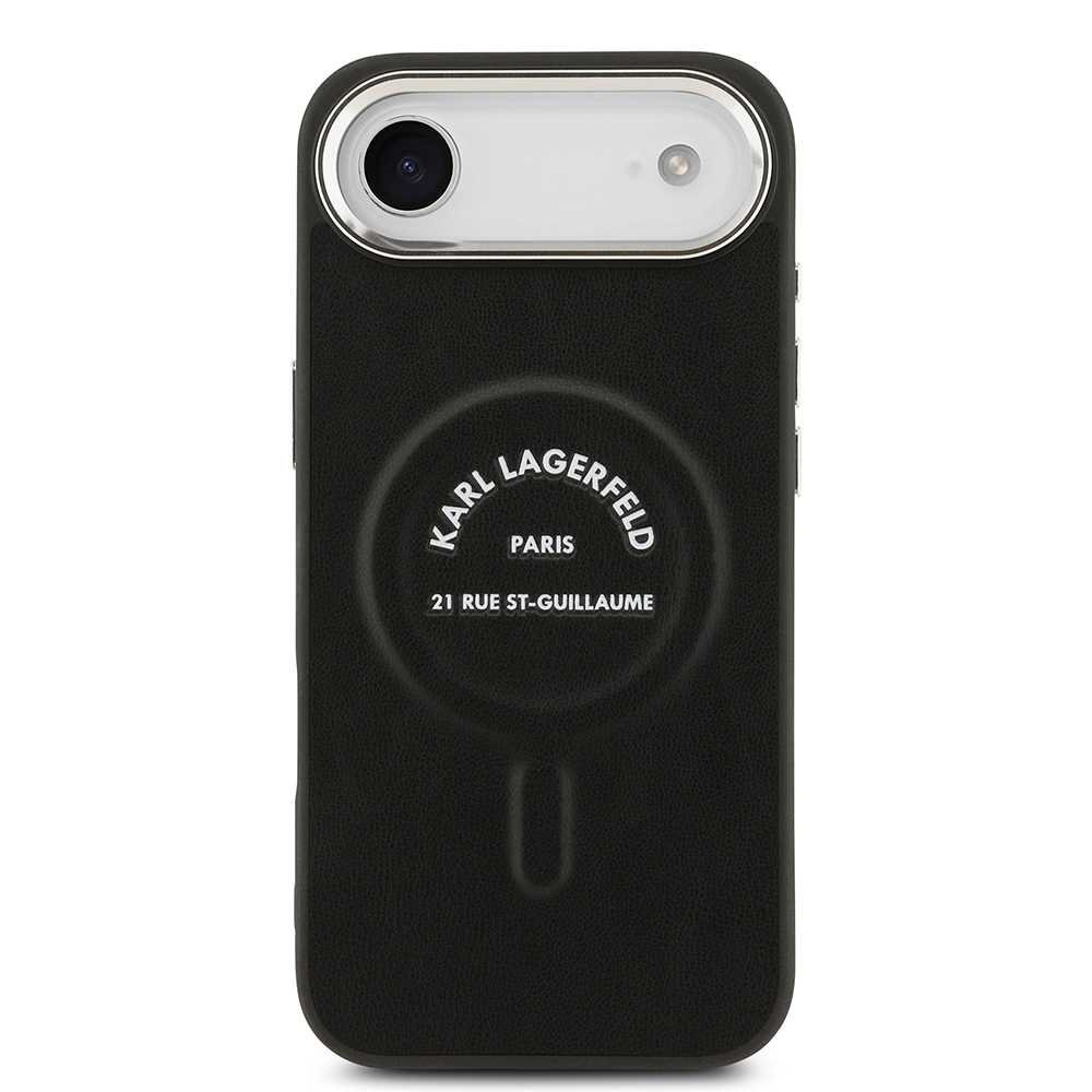 Apple iPhone 17 Air Uyumlu Kılıf Karl Lagerfeld Orjinal Lisanslı M-safe Şarj Özellikli Metal Kamera ve Buton Tasarımlı Paris RSG PU Deri Kapak - 2