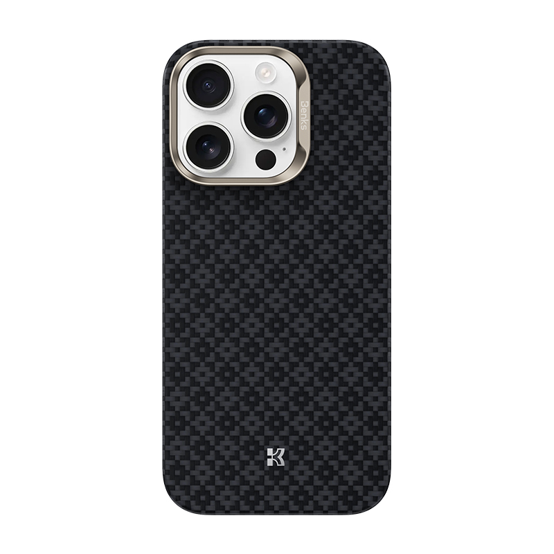 Apple iPhone 16 Pro Max Uyumlu Kılıf M-Safe Şarj Özellikli Benks ArmorAir ArmorGrid Serisi Kevlar Kapak - 2