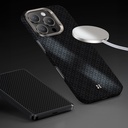 Apple iPhone 16 Pro Max Uyumlu Kılıf M-Safe Şarj Özellikli Benks ArmorAir ArmorGrid Serisi Kevlar Kapak - 12