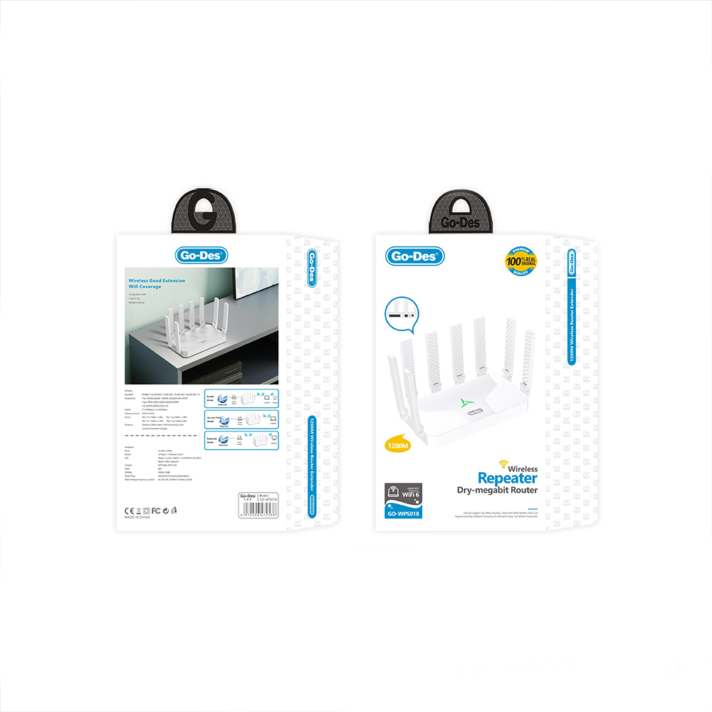 Go Des GD-WPS018 1200m 8 Antenli 5GHz WiFi Sinyal Güçlendirici Router - 6