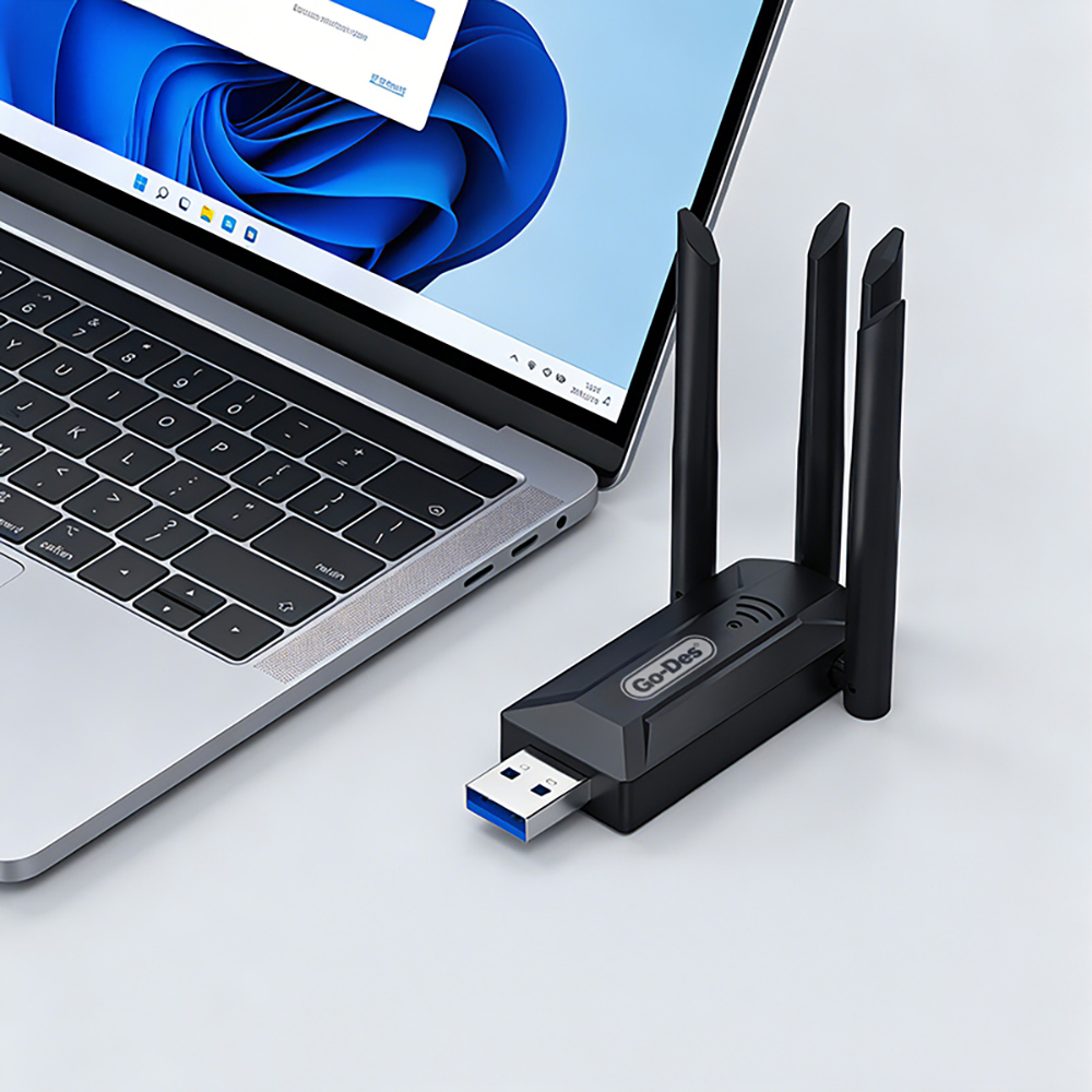 Go-Des GD-WPS017 Wi-Fi USB Adaptörü 1200Mbps - 1