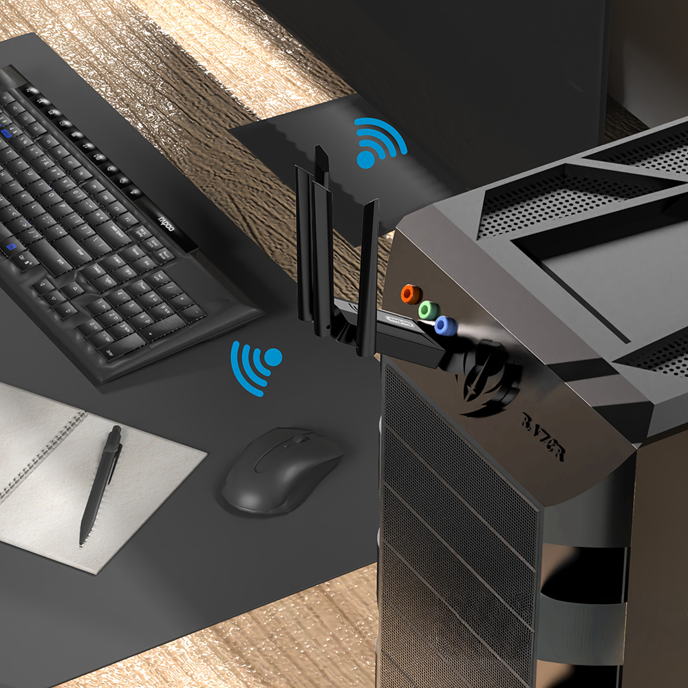 Go-Des GD-WPS017 Wi-Fi USB Adaptörü 1200Mbps - 5
