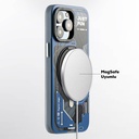 Apple iPhone 15 Pro Max Uyumlu Kılıf Magsafe Şarj Özellikli YoungKit 360° Standlı Starship Serisi Kapak - 9