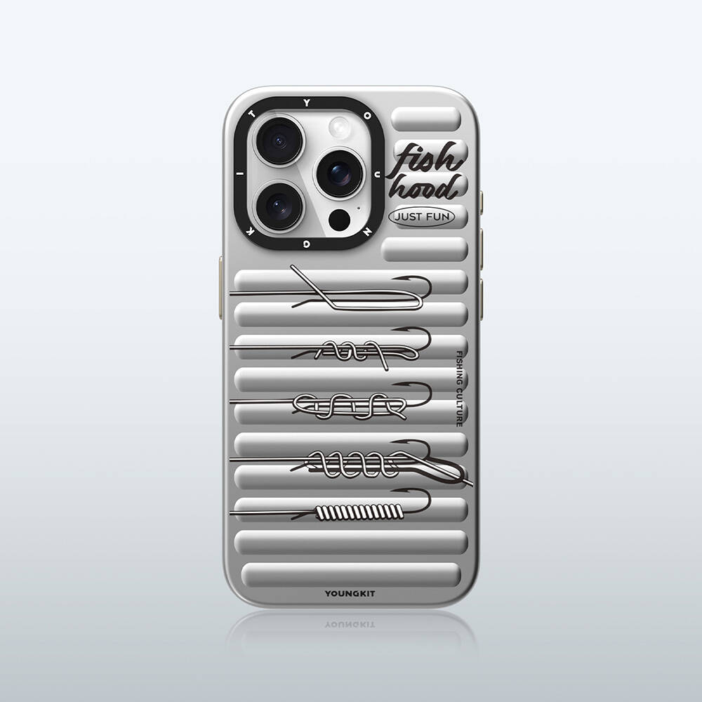 Apple iPhone 15 Pro Max Uyumlu Kılıf Magsafe Şarj Özellikli YoungKit Fishing Serisi Kapak - 6