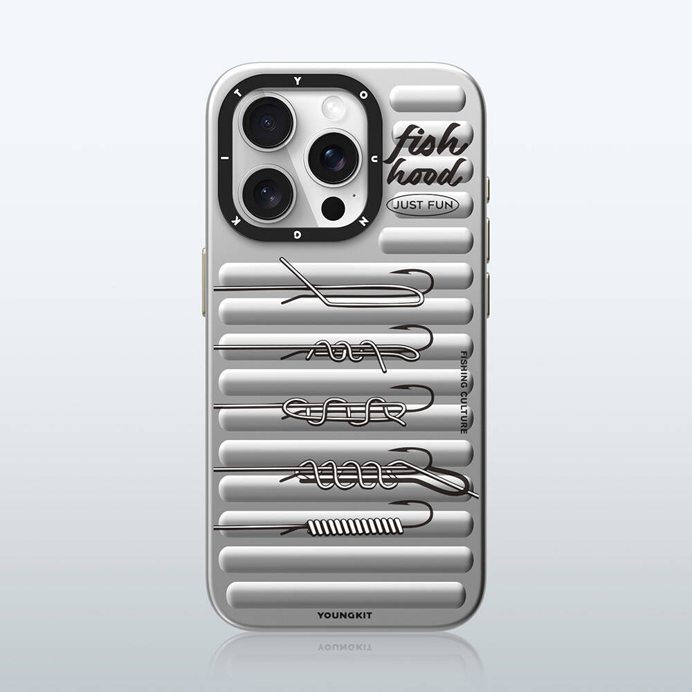 Apple iPhone 15 Pro Max Uyumlu Kılıf Magsafe Şarj Özellikli YoungKit Fishing Serisi Kapak - 7