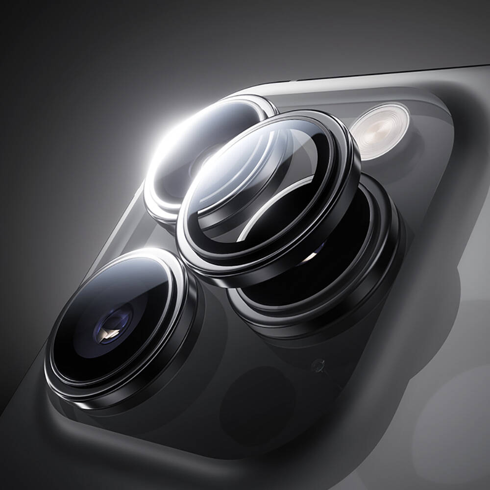 Apple iPhone 16 Pro Max Benks Parlama Önleyici Glass Warrior Metal Kamera Lens Koruyucu - 3