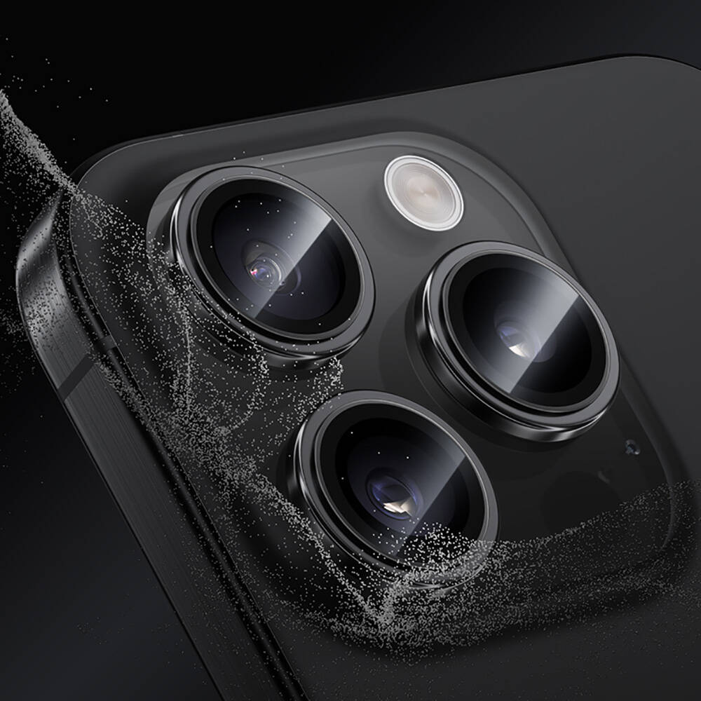 Apple iPhone 16 Pro Max Benks Parlama Önleyici Glass Warrior Metal Kamera Lens Koruyucu - 9