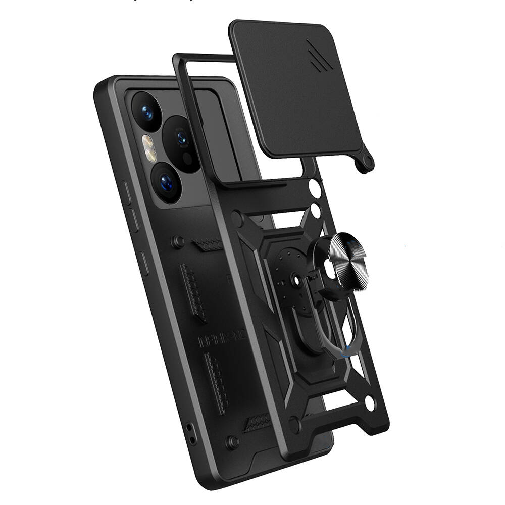 Huawei Pura 70 5G Kılıf Magnetik Standlı Kamera Korumalı Zore Sürgülü Vega Kapak - 4