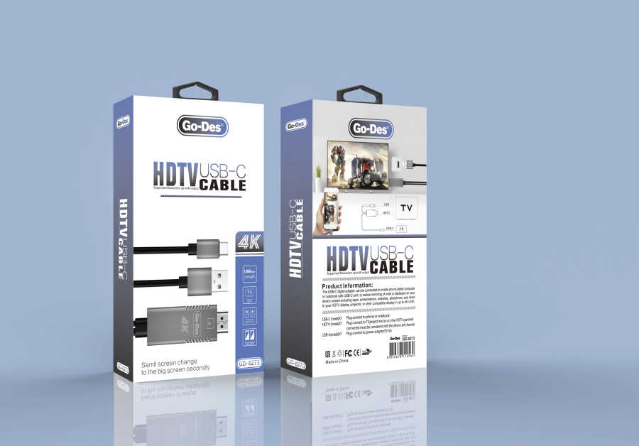 Go Des GD-8273 HDTV Usb-C Kablo - 1