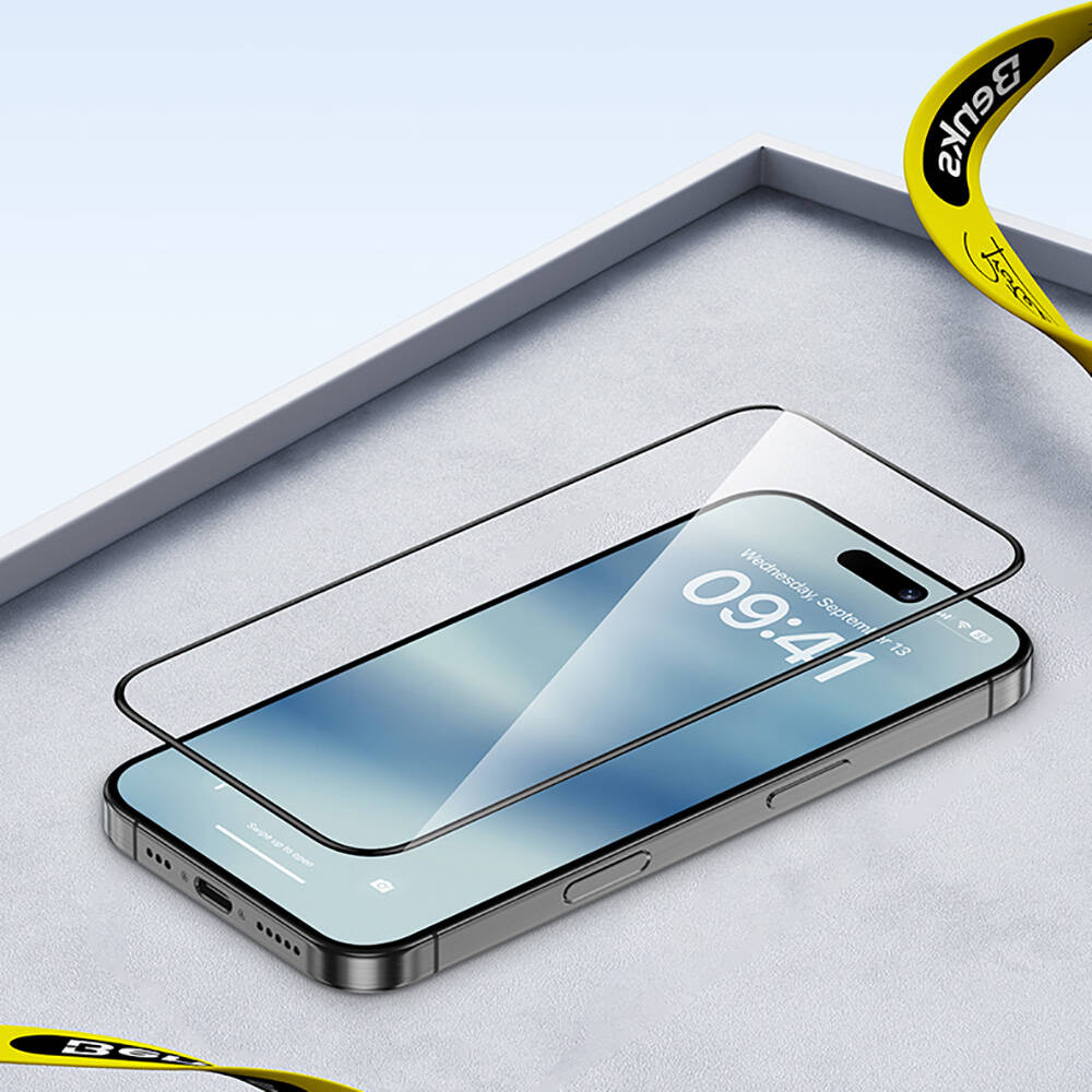 Apple iPhone 15 Plus Uyumlu Benks Ultra Shield 0.4mm Ekran Koruyucu + Kolay Uygulama Aparatlı - 8