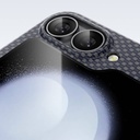 Samsung Galaxy Z Flip 6 Uyumlu Kılıf Karbon Fiber Tasarımlı Benks Aurora ArmorAir Kevlar Kapak - 9