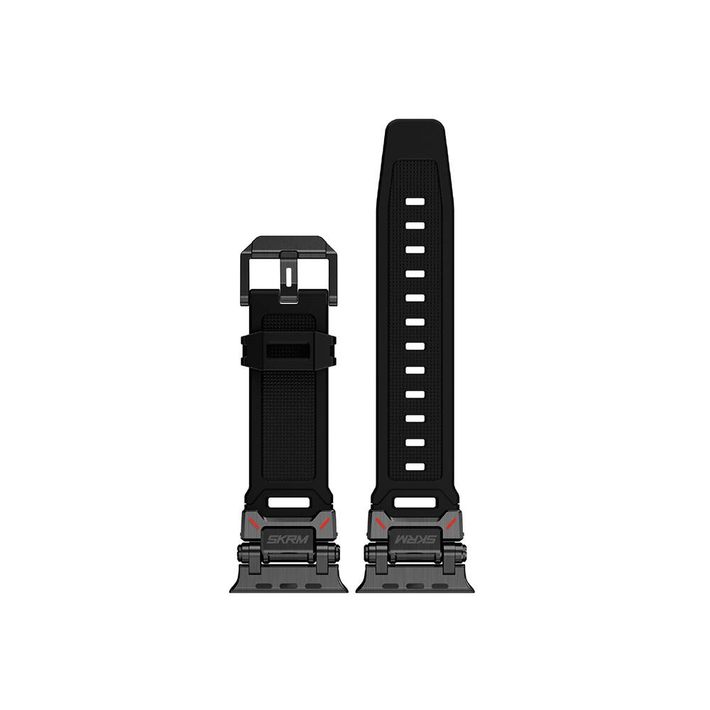Apple Watch Ultra 49mm Uyumlu SkinArma Titon Serisi Hava Alabilen Delikli Silikon Kordon - 1