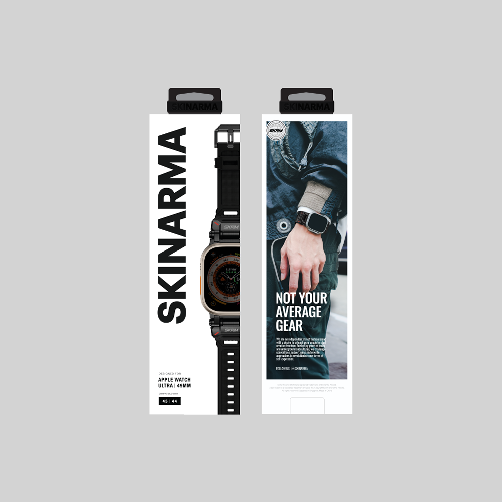 Apple Watch Ultra 49mm Uyumlu SkinArma Titon Serisi Hava Alabilen Delikli Silikon Kordon - 4